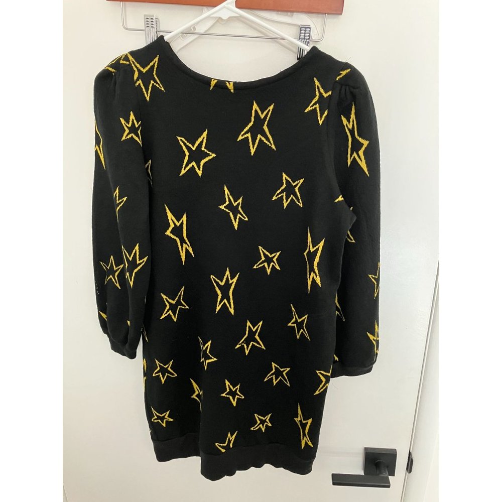 In Charge Women's Vintage 80's Starry Sweater Dress, Black, Medium